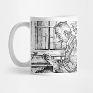 GEORGE BERNARD SHAW - ink portrait .1 Mug